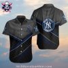 Navy Dot Gradient NY Yankees Hawaiian Shirt