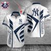 Monochrome Palms NY Yankees Hawaiian Shirt