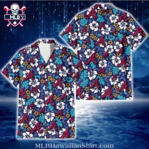 Night Bloom Atlanta Braves Hawaiian Shirt