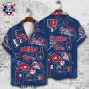 Nautical Philadelphia Phillies Navy And Red Hawaiian Shirt