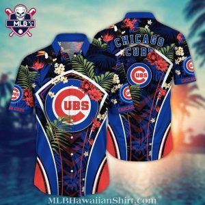 Night Game Flora – Chicago Cubs Evening Tropical Shirt