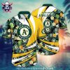 Oakland A’s Tropical Flamingo And Parrot Aloha Shirt