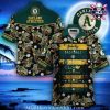 Los Angeles Angels Tropical Print Aloha Shirt With Baseball And Palm Elements