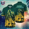 Oakland A’s Vintage Car And Palm Tree Tropical Hawaiian Shirt