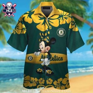 Oakland Athletics Hawaiian Shirt – Minnie Mouse Surf Style