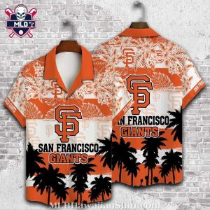 Orange Sunset Palms SF Giants Hawaiian Shirt – San Francisco Giants Aloha Shirt