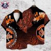 Orioles Aloha Shirt With Bold Logo Swirls And Tropical Florals