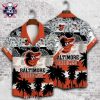 Orioles Classic Red And Black Tribal Pattern Aloha Shirt