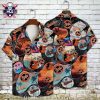 Orioles Tropical Sunrise Stripe And Emblem Hawaiian Shirt