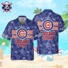 Palm Sunset And Logo Overlay – Chicago Cubs Tropical Hawaiian Shirt