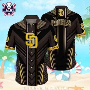 Padres Deco Diamond – MLB San Diego Geometric Aloha Shirt