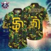 Padres Botanical Pitch – MLB San Diego Floral Stripe Hawaiian Shirt