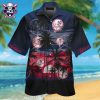 NY Yankees Tropical Shirt With Modern Stripes And MLB Logo