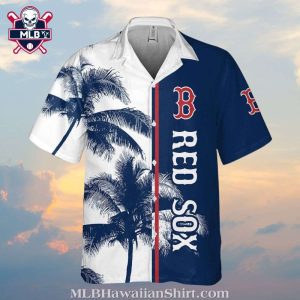 Palm Tree Breeze Boston Red Sox Split Hawaiian Shirt