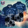 Palm Tree Sunset NY Yankees Personalized Hawaiian Shirt