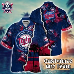 Palm Tree Sunset MN Twins Hawaiian Shirt