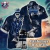 Palm Tree Shadow NY Yankees Aloha Shirt