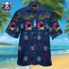 Red Palm Shadows Twins Hawaiian Shirt