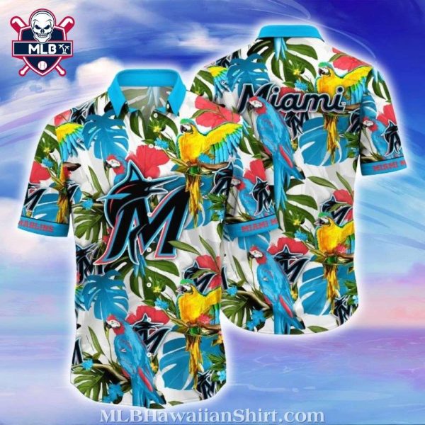 Parrot Paradise Symphony – Miami Marlins Hawaiian Shirt