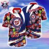 Night Blossoms Washington Nationals Aloha Shirt – Dark Floral Elegance