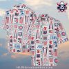 Palm Sunset And Logo Overlay – Chicago Cubs Tropical Hawaiian Shirt