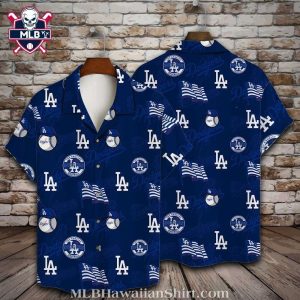 Patriotic Play Ball LA Dodgers Hawaiian Shirt