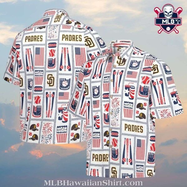 Patriotic Swing – MLB San Diego Padres American Flag Aloha Shirt