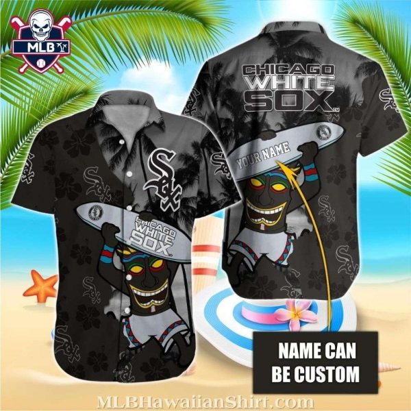 Personalized Chicago White Sox Tiki Fun Tropical Hawaiian Shirt