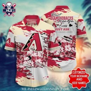 Personalized Diamondbacks Grandpa Floral MLB Hawaiian Shirt