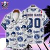 Pineapple And Hibiscus Dodgers Pride Hawaiian Shirt