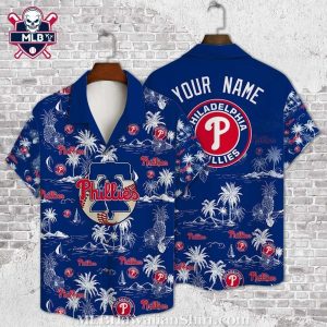 Personalized Philadelphia Phillies – Custom Name Tropical Aloha Shirt