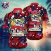 Philadelphia Phillies Coastal Flora Red And Navy Hawaiian Shirt