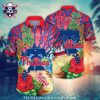 Philadelphia Phillies Floral Stripe Rally Red Hawaiian Shirt