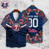 Phillies Midnight Palm Tropical Hawaiian Button-up Shirt