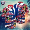 Philadelphia Phillies Baseball Seam-Inspired Red Hawaiian Shirt