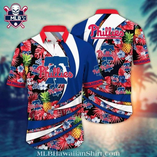 Philadelphia Phillies Nautical Stripes And Florals Hawaiian Shirt