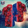 Phillies Blooming Red Floral Hawaiian Button-Up Shirt