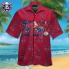 Phillies Tropical Bird Of Paradise Red Aloha Hawaiian Shirt