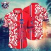 Phillies Tropical Bird Of Paradise Red Aloha Hawaiian Shirt