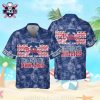 Philadelphia Phillies Custom Name Number Navy Floral Hawaiian Shirt