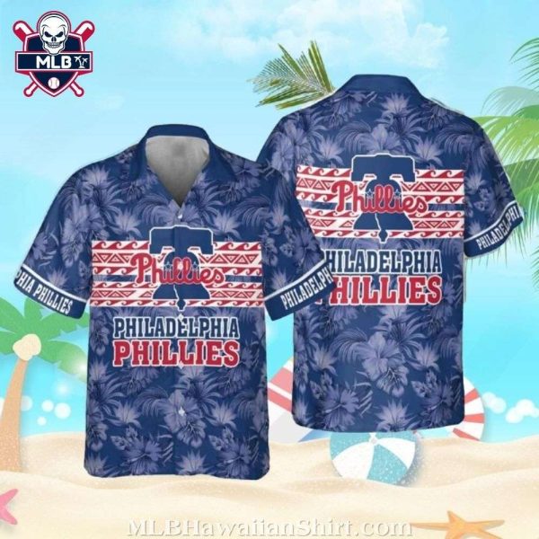 Phillies Midnight Palm Tropical Hawaiian Button-up Shirt