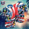 Red Floral Dodgers Festive Summer Hawaiian Shirt