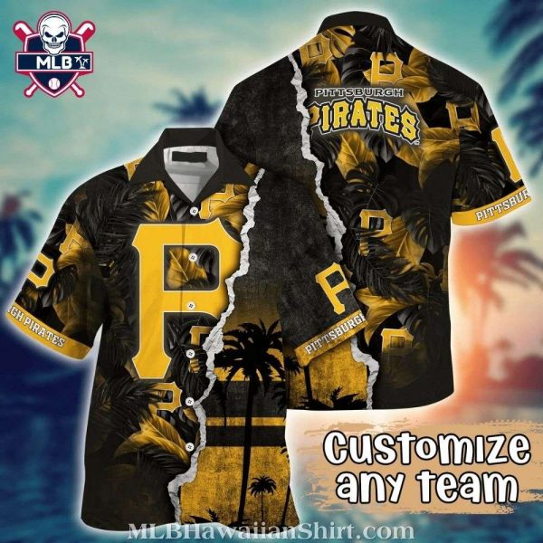 Pittsburgh Pirates Custom Cali Sunset Hawaiian Shirt – MLB Personalized Style