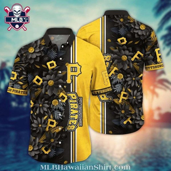 Pittsburgh Pirates Floral Eclipse Hawaiian Shirt – MLB Night Bloom