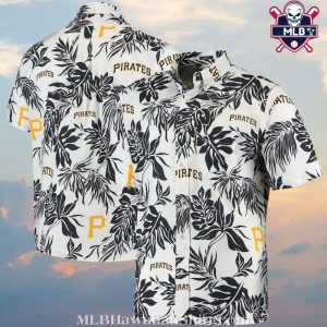 Pittsburgh Pirates Monochrome Tropical Hawaiian Shirt – MLB Island Ink