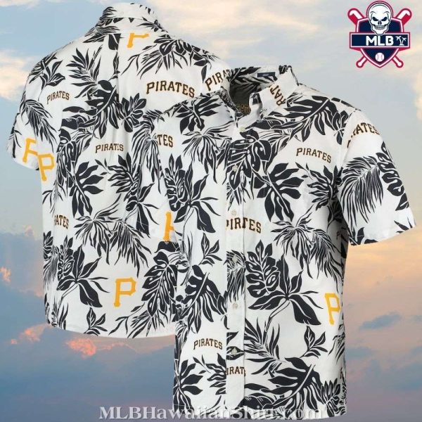 Pittsburgh Pirates Monochrome Tropical Hawaiian Shirt – MLB Island Ink