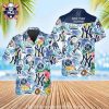 Pineapple And Floral NY Yankees Hawaiian Shirt