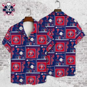 Red And Blue Play Ball Phillies Hawaiian Shirt – Iconic Team Emblems