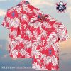 Sporty Red MLB Phillies Hawaiian Shirt With Baseballs And Floral Accents