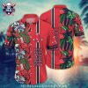 Navy Patriotic Boston Red Sox Tropical Hawaiian Shirt